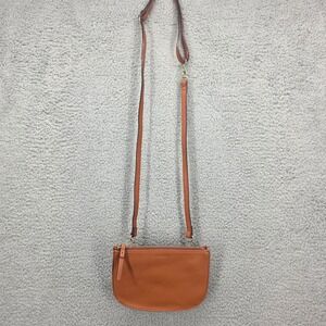 LO & SONS The Waverley 2 Small Fanny Pack / Crossbody Bag Cognac Leather Zip